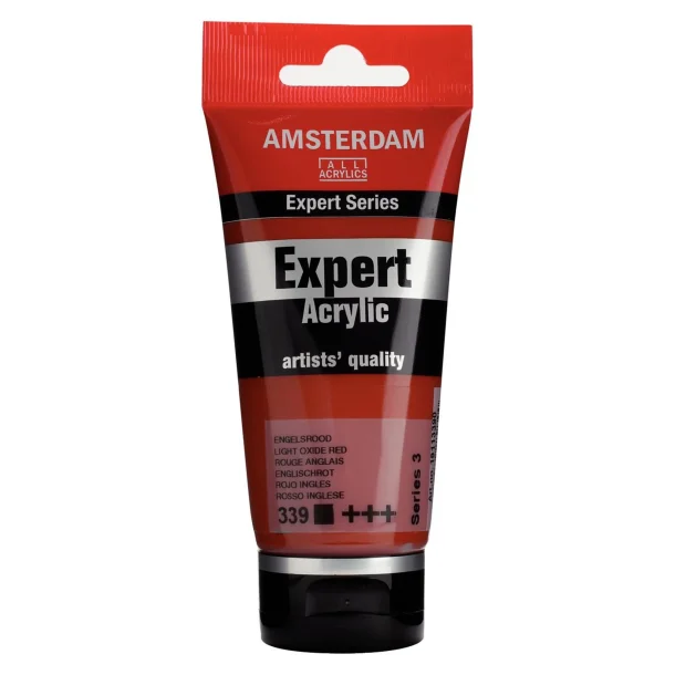 AMSTERDAM Expert Series acrylic tube 75 ml Light Oxide Red 339