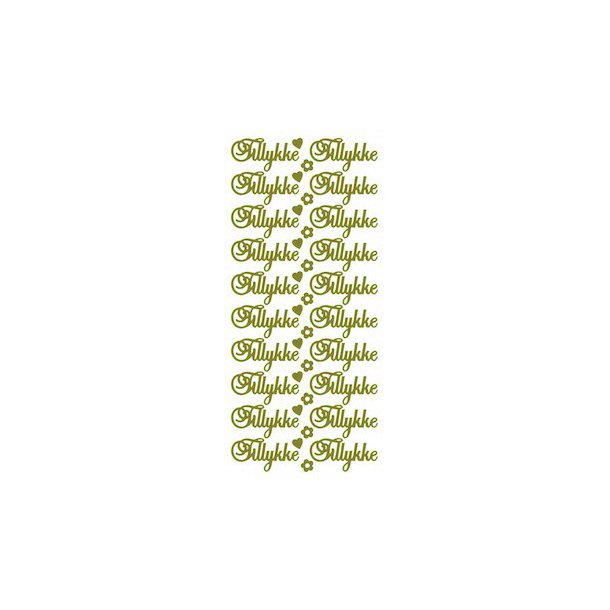 Stickers Tillykke guld 3437 S2