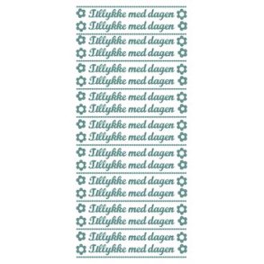 Stickers Tillykke s�lv 3439 S2