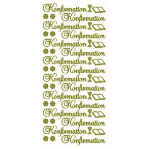Stickers Konfirmation guld 3440 S15