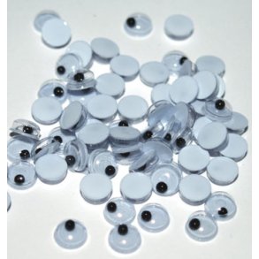 Rulle�jne 4mm ca. 50stk. runde sort/hvid