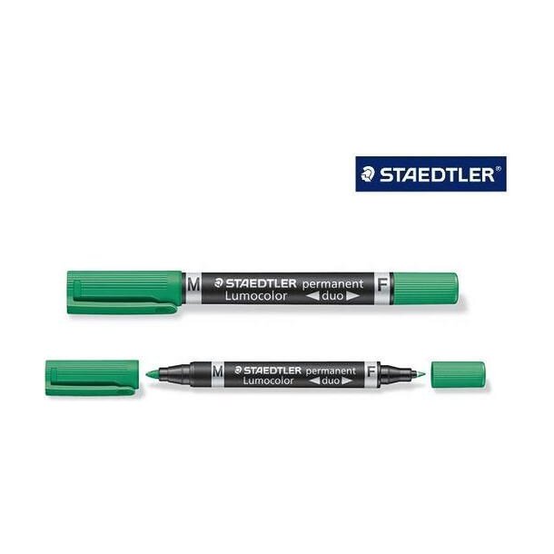 Staedtler Permanent duo Lumocolor grn