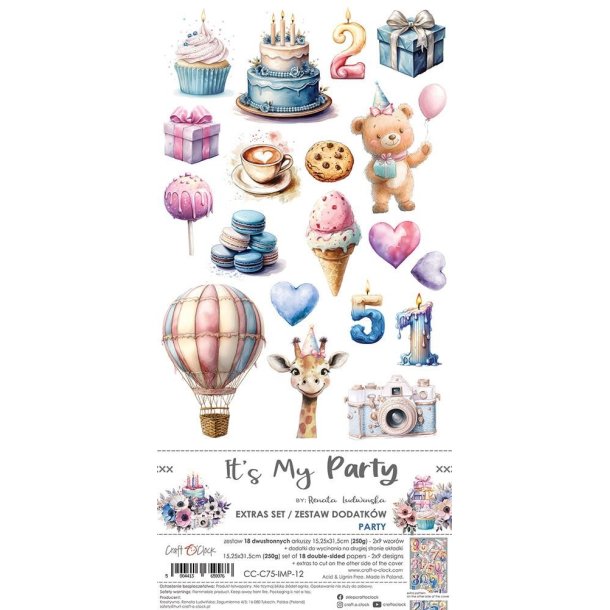 Craft O'Clock Paper Pack "It's My Party - Extras Set - Party