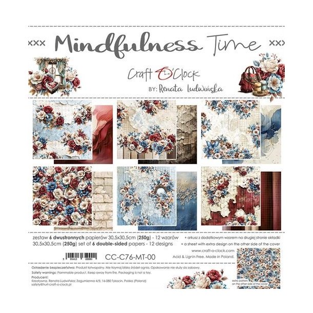 Craft O'Clock Paper Pack "Mindfulness Time - 30,5x30,5cm" CC-C76MT-00