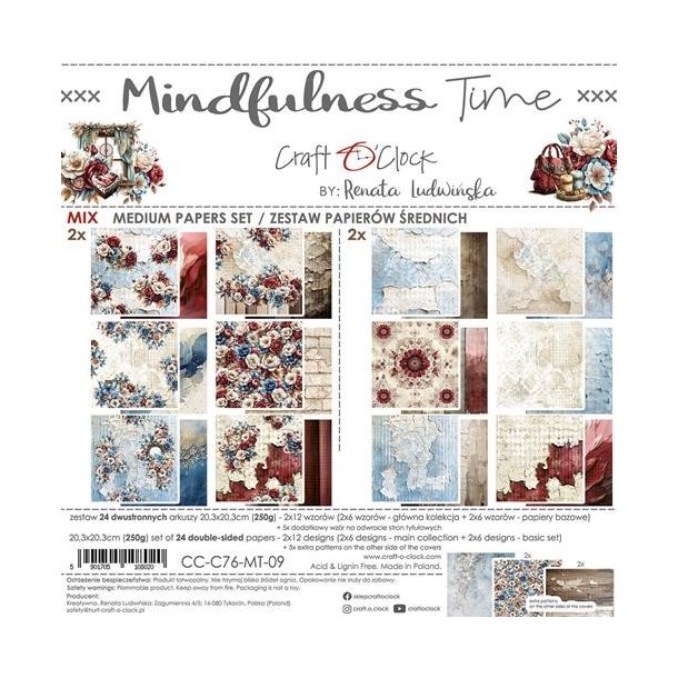 Craft O'Clock Paper Pack "Mindfulness Time - 20,3x20,3cm" CC-C76MT-09