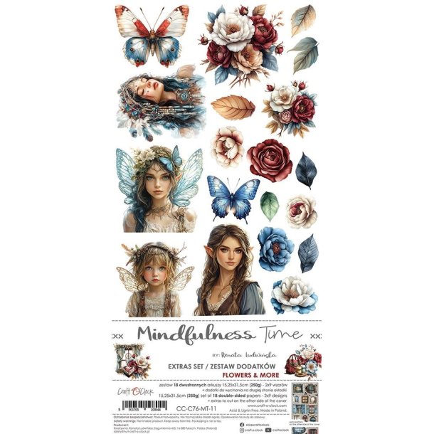 Craft O'Clock Paper Pack "Mindfulness Time - Extras Set - Flowers" CC-C76MT-11