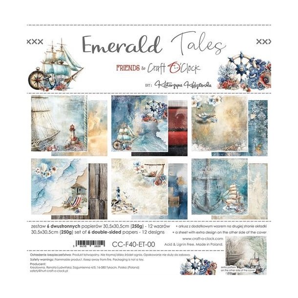 Craft O'Clock Paper Pack "Emerald Tales - 30,5x30,5cm" CC-F40-ET-00