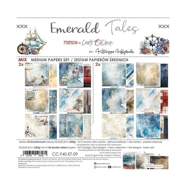 Craft O'Clock Paper Pack "Emerald Tales - 20,3x20,3cm" CC-F40-ET-09