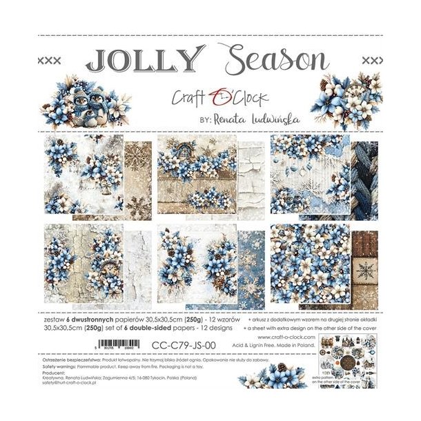 Craft O'Clock Paper Pack "Jolly Season - 30,5x30,5cm" CC-C79-JS-00