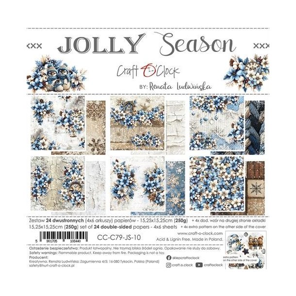 Craft O'Clock Paper Pack "Jolly Season - 15,25x15,25cm" CC-C79-JS-10