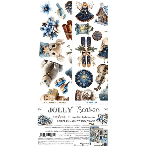 Craft O'Clock Paper Pack "Jolly Season - Extras Set - Mix" CC-C79-JS-13 