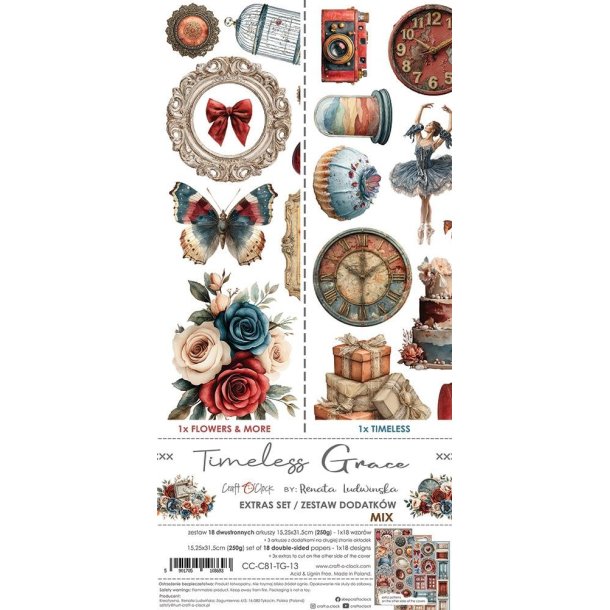Craft O'Clock Paper Pack "Timeless Grace - Extras Set - Mix" CC-C81-TG-13
