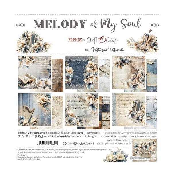 Craft O'Clock Paper Pack "Melody of my soul- 30,5x30,5cm" CC-F42-MMS-00