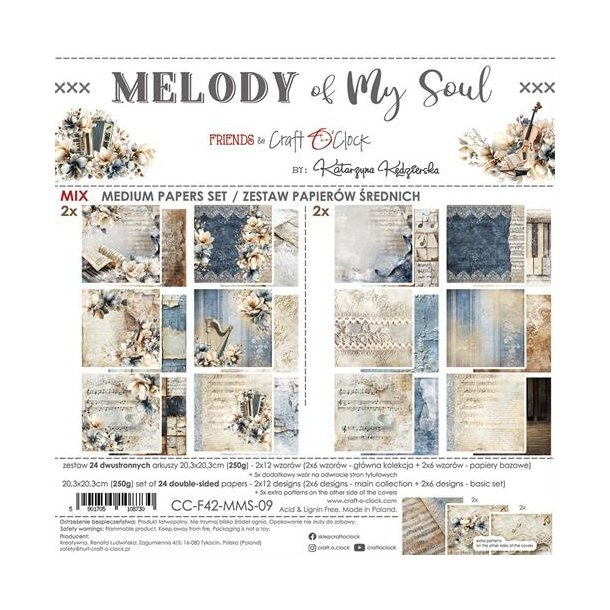 Craft O'Clock Paper Pack "Melody of my soul - 20,3x20,3cm" CC-F42-MMS-09