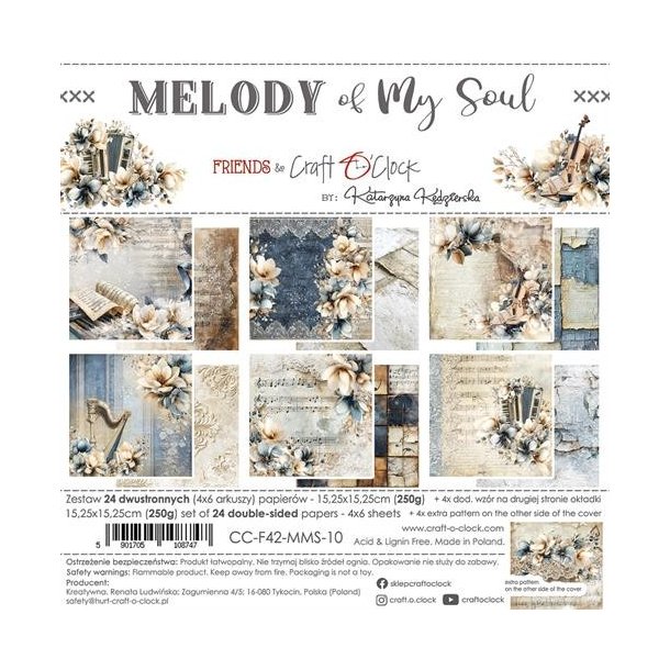 Craft O'Clock Paper Pack "Melody of my soul - 15,25x15,25cm" CC-F42-MMS-10