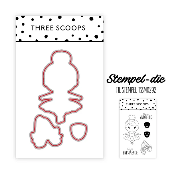 Stempel-die: Balletdanser  pige Three Scoops LS BEMRKNINGER