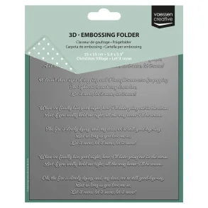 3D Embossing Folder Let it Snow 5.9x5.9&Prime;