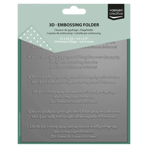 3D Embossing Folder Let it Snow 5.9x5.9&Prime;