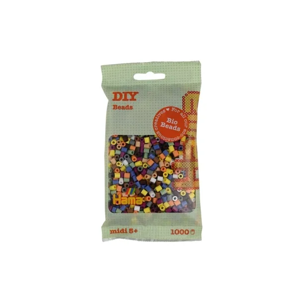 Hama BIO midi perler 1000stk mix 197 (10 farver)