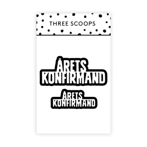 Die rets konfirmand tekstdie Three Scoops