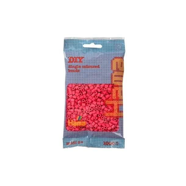 Hama perler midi nr. 121 pink 1000stk