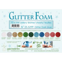 Glitter Foam "M�RKE BL�" A4 1 stk