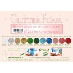 Glitter Foam "PASTEL PINK" A4 1 stk RESTORDRE