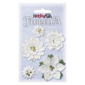 Florella blomster hvide 2-5cm