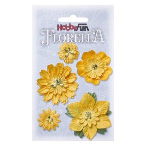 Florella blomster gule 2-5cm