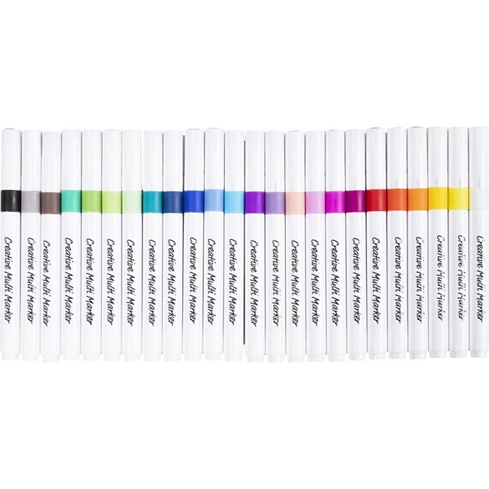 Kreativ Multi Tusch 24stk streg 4mm ass. farver - Tuscher/Fineliners ...