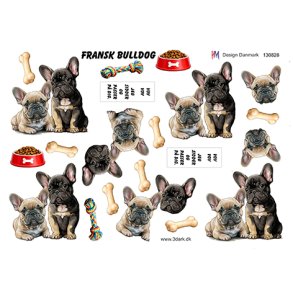 3D ark Fransk Bulldog HM design M48