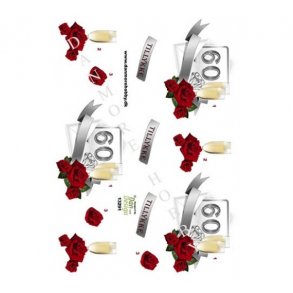 3D ark 60 rs dag & rde roser M17