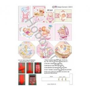 3D ark baby vandfaldskort pige M11