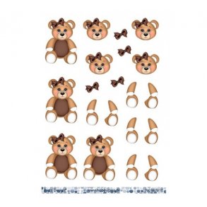 3D ark Bamse brun lille M1