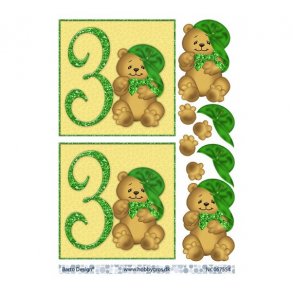 3D ark Bamse med kasket 3 r M15A