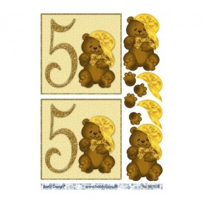 3D ark Bamse med kasket 5 r M15A