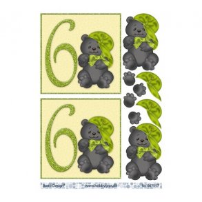 3D ark Bamse med kasket 6 r M15A