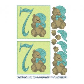 3D ark Bamse med kasket 7 r M15A