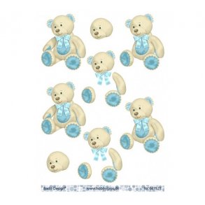 3D ark Bamse med lysebl sljfe M42