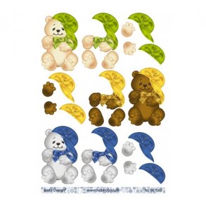 3D ark Bamser med kasket M15A