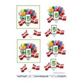 3D ark Barto ballon med flag 5r M42