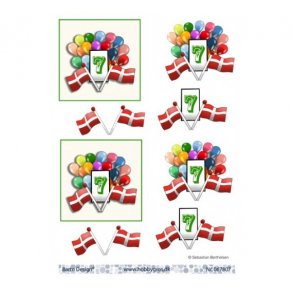 3D ark Barto ballon med flag 7r M42