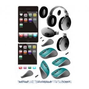 3D ark Barto iphone, mus og h�retelefoner M1