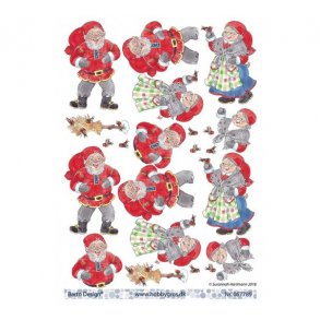 3D ark barto julemand og kone M1