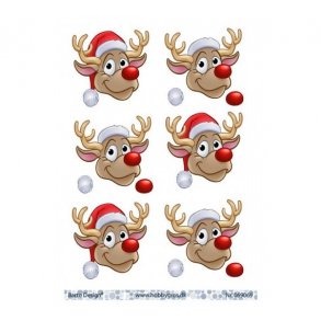 3D ark Barto Rudolf med nissehue M34