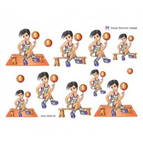 3D ark Baskeball dreng M11