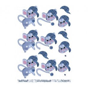 3D ark Bl gris med kasket M33