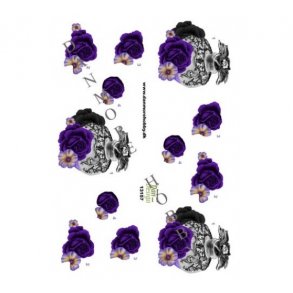 3D ark blomster med parfumeflaske M2