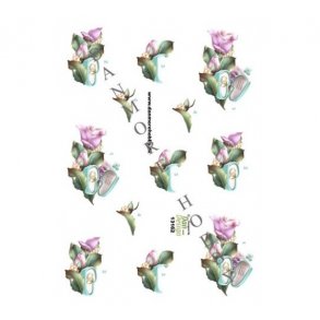 3D ark blomst med ringe bryllup M2