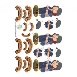 3D ark Bl� spejderpige M23